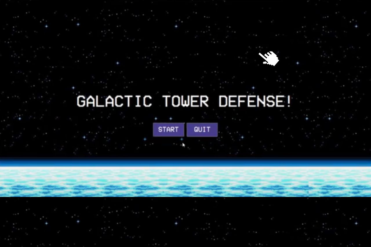 Galactic Tower Defense home screen